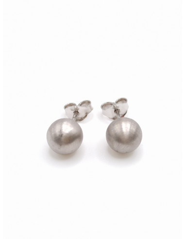 Silver ball earrings