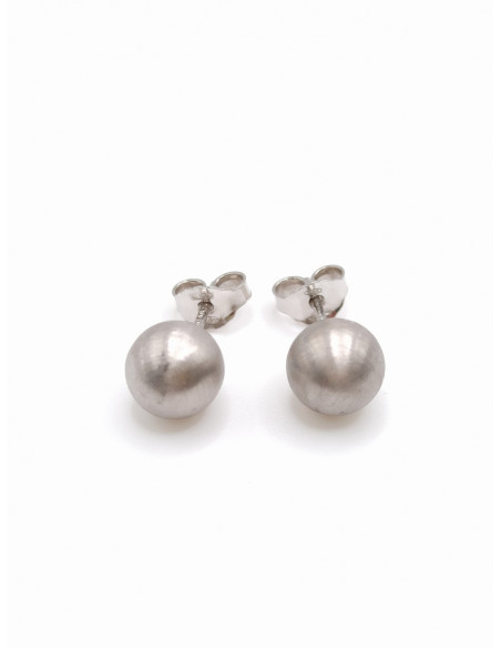 Silver ball earrings