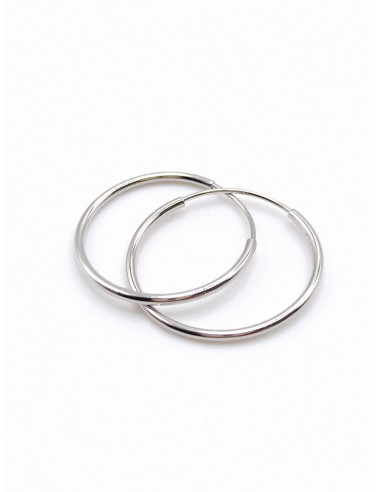 Silver hoop earrings