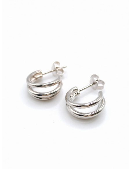 Silver hoop earrings