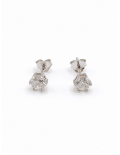 Ασημένια καρφωτά σκουλαρίκια