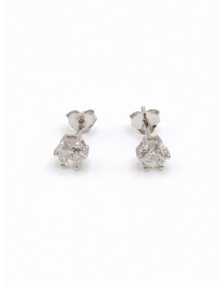 Ασημένια καρφωτά σκουλαρίκια