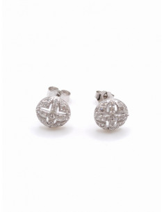 Silver stud earrings