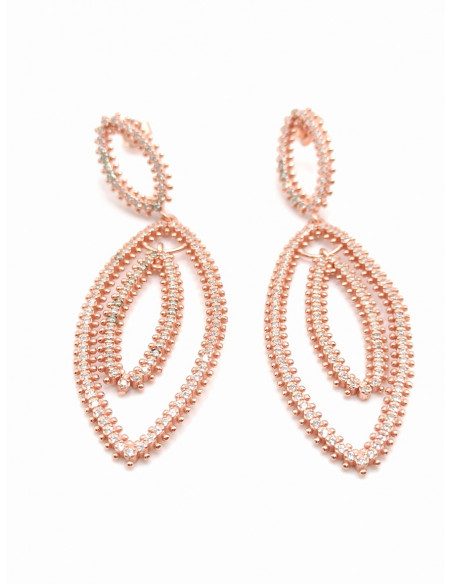 Silver long earrings