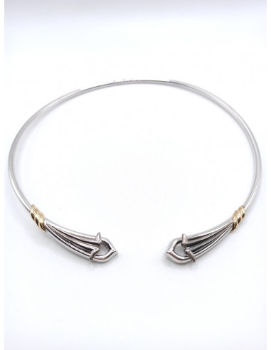 Silver gold necklace