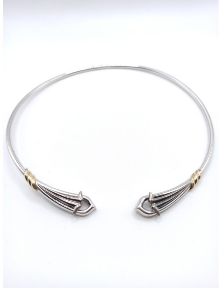 Silver gold necklace