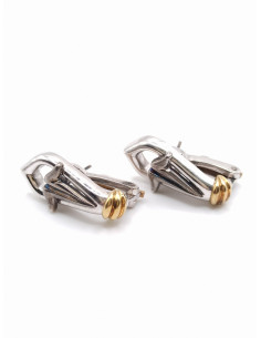 Silver gold earrings