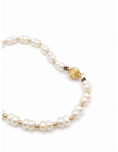 Silver gold necklace