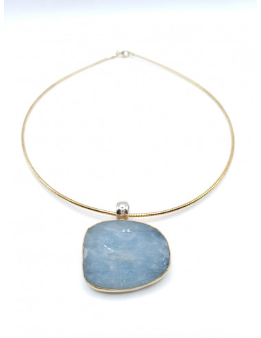 Silver gold necklace