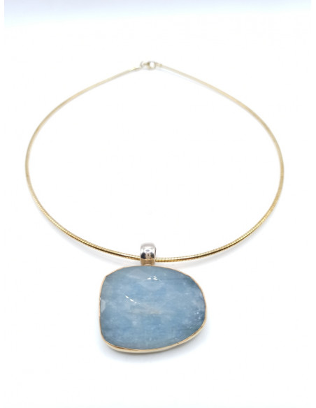 Silver gold necklace