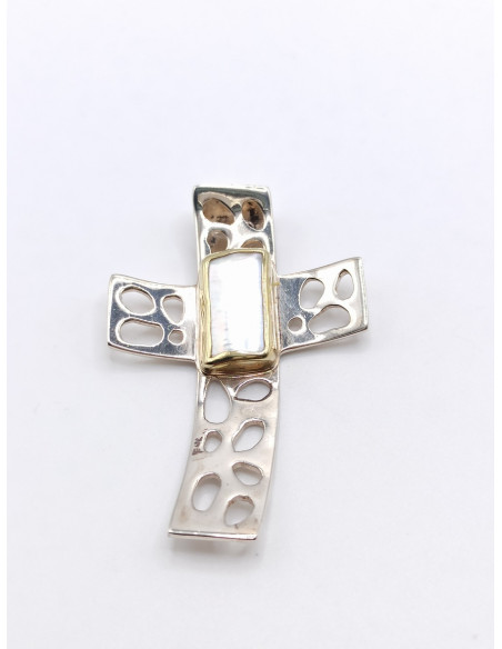 Silver gold cross
