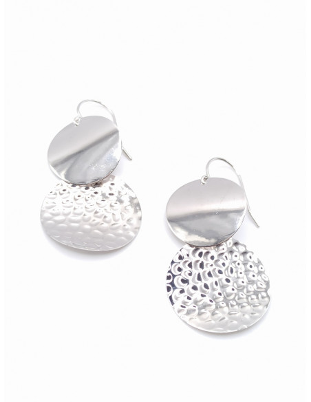 Silver long earrings