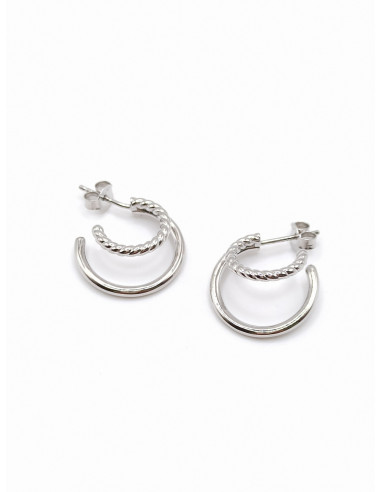 Silver hoop earrings