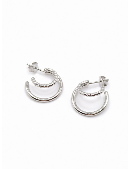 Silver hoop earrings