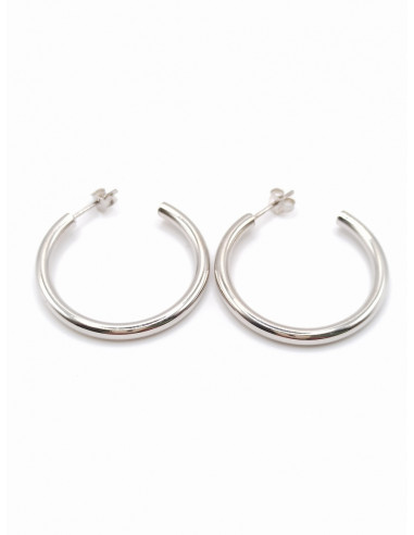 Silver hoop earrings