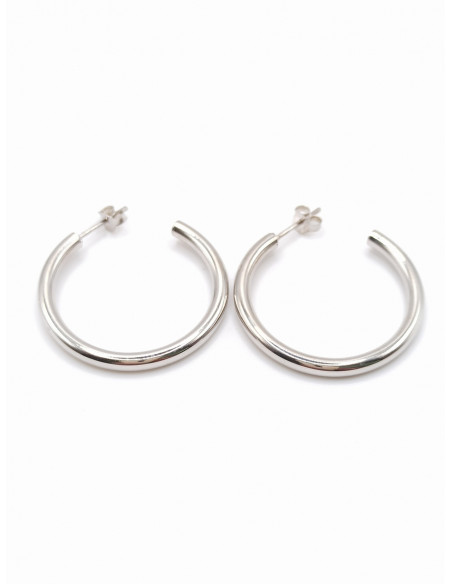 Silver hoop earrings