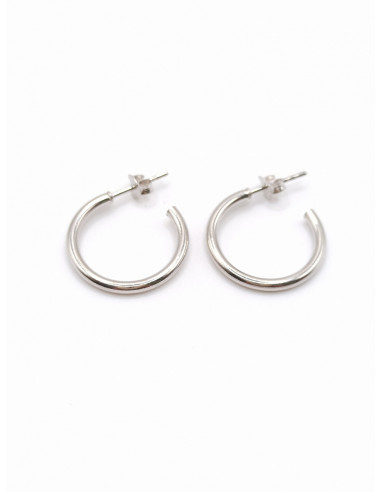 Silver hoop earrings