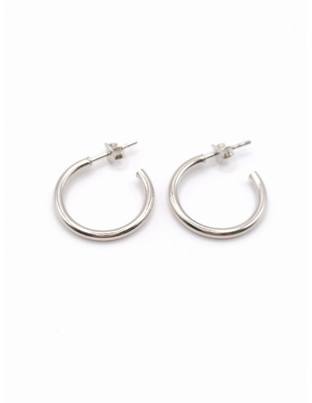 Silver hoop earrings