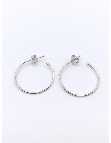 Silver hoop earrings