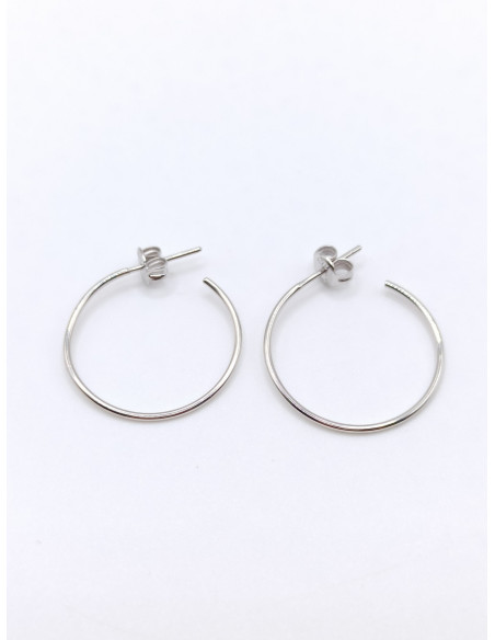 Silver hoop earrings