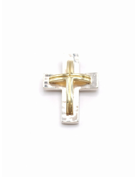 Silver gold cross