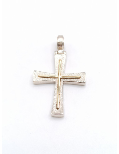 Silver gold cross