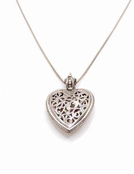 Silver gold necklace