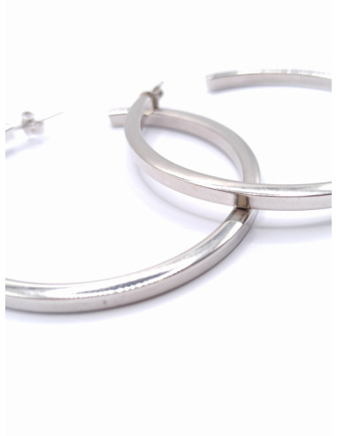 Silver hoop earrings