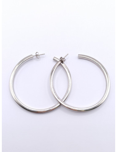 Silver hoop earrings