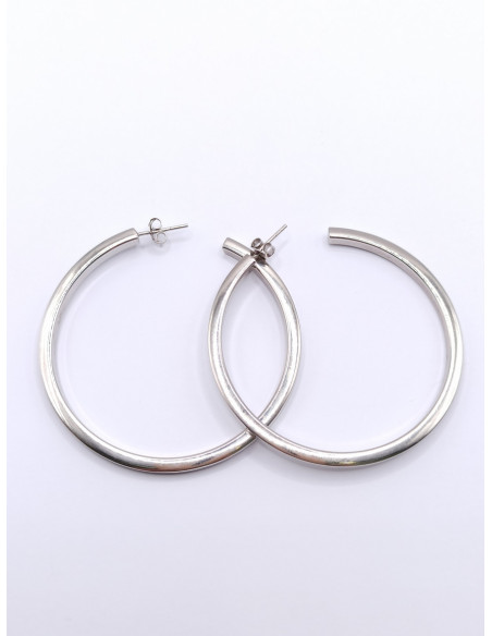 Silver hoop earrings