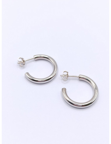 Silver hoop earrings