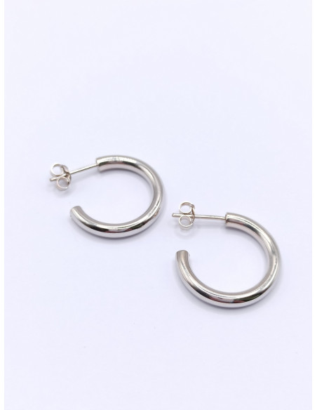 Silver hoop earrings