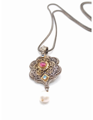 Ασημόχρυσο κολιέ