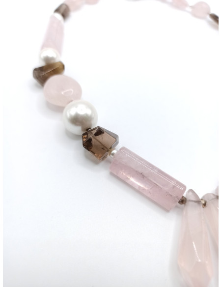 Quartz and Pearl Necklace