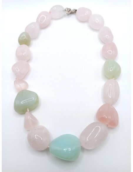Quartz and Chalcedony Necklace