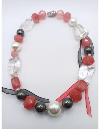 Κολιέ με Strawberry Quartz