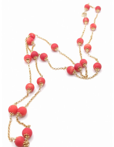 Silver Coral Necklace