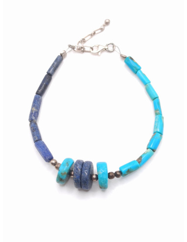 Βραχιόλι Λάπις και Τυρκουάζ
