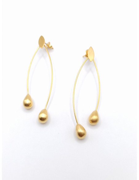 Silver long earrings