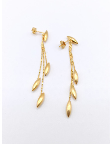 Silver long earrings