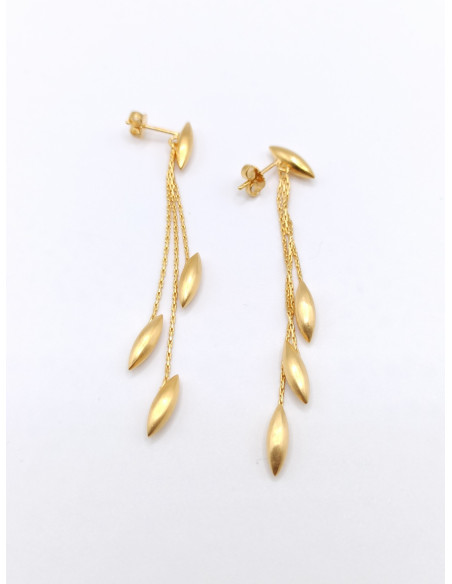 Silver long earrings