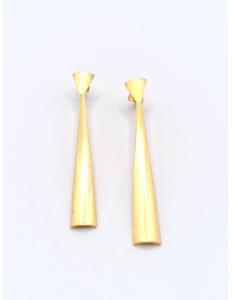 Silver long earrings