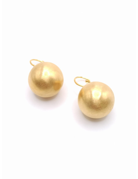 Silver ball earrings