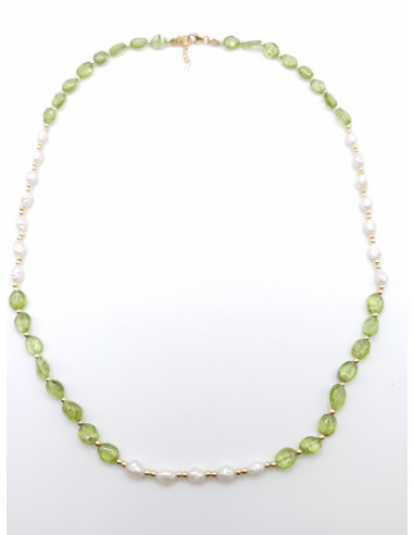 Pearl and Peridot Necklace