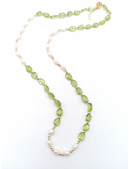 Pearl and Peridot Necklace