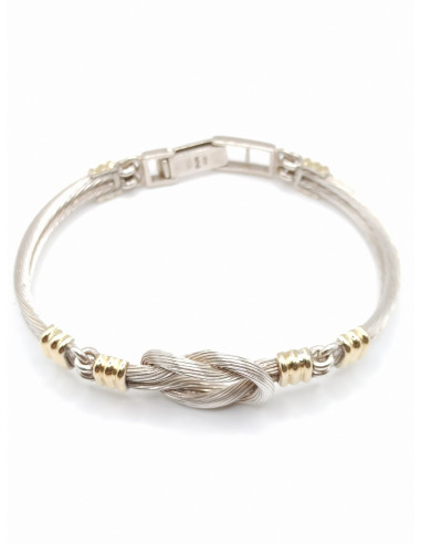 Silver gold bracelet