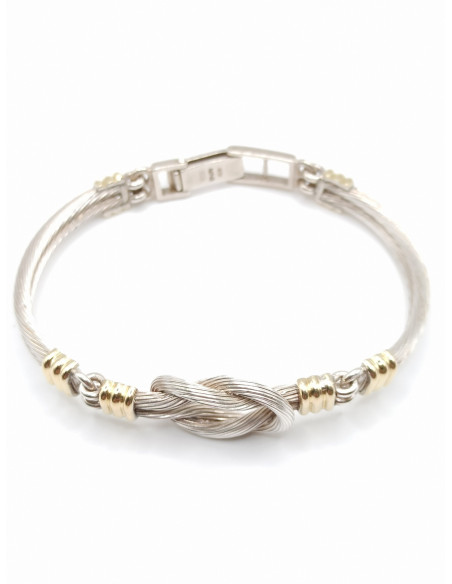 Silver gold bracelet
