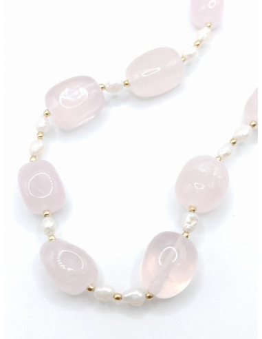 Quartz and Pearl Necklace