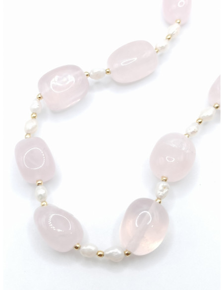 Quartz and Pearl Necklace