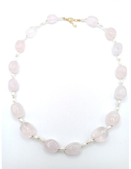 Quartz and Pearl Necklace